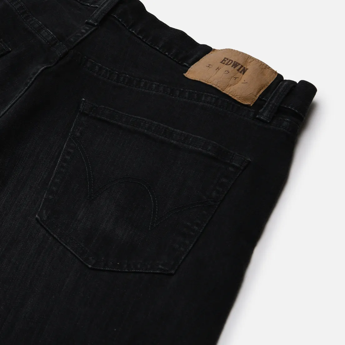 Edwin Мужские джинсы Regular Tapered Kaihara Black x Black Stretch Denim 12.5 Oz