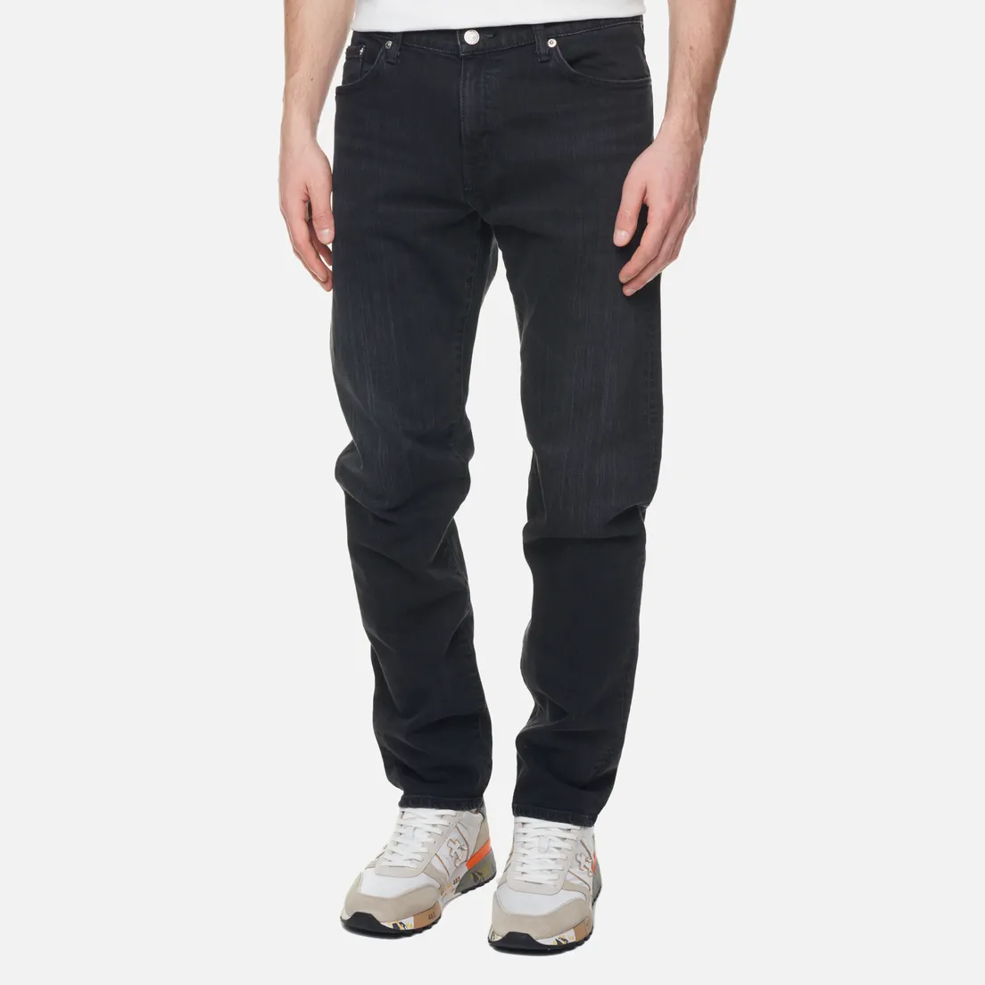Edwin Мужские джинсы Regular Tapered Kaihara Black x Black Stretch Denim 12.5 Oz