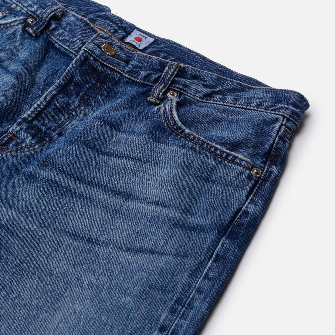 Edwin Мужские джинсы Slim Tapered Nihon Menpu Dark Pure Indigo Rainbow Selvage 13.5 Oz