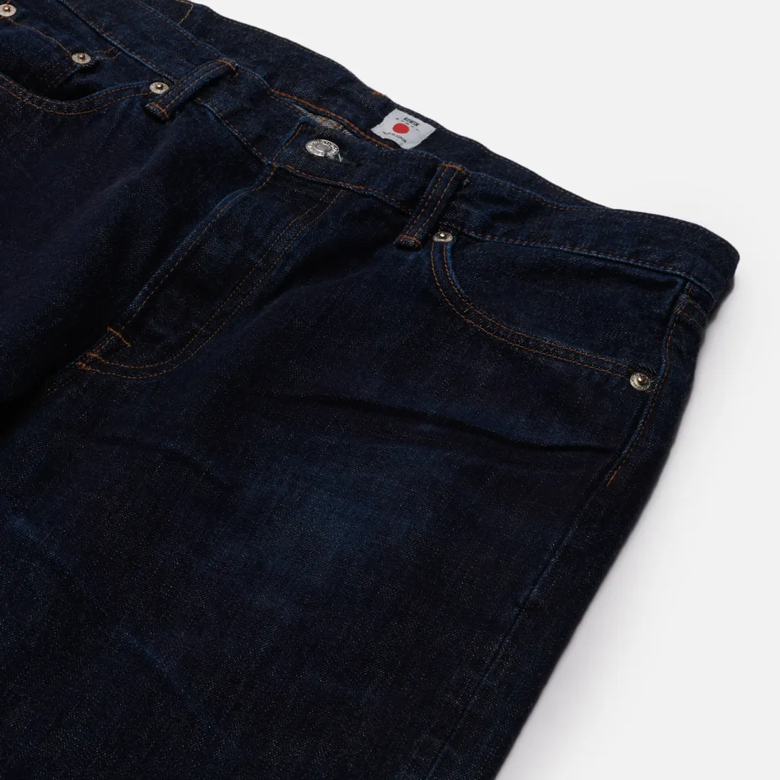 Edwin Мужские джинсы Slim Tapered Nihon Menpu Dark Pure Indigo Rainbow Selvage 13.5 Oz