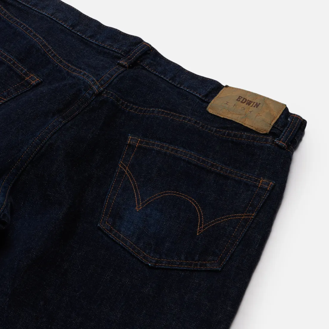Edwin Мужские джинсы Slim Tapered Nihon Menpu Dark Pure Indigo Rainbow Selvage 13.5 Oz