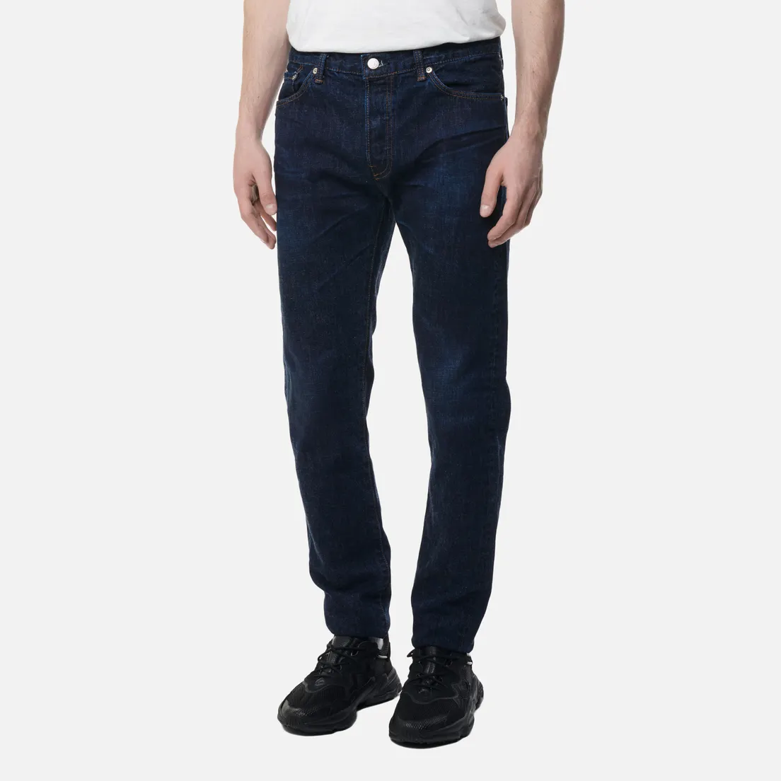 Edwin Мужские джинсы Slim Tapered Nihon Menpu Dark Pure Indigo Rainbow Selvage 13.5 Oz