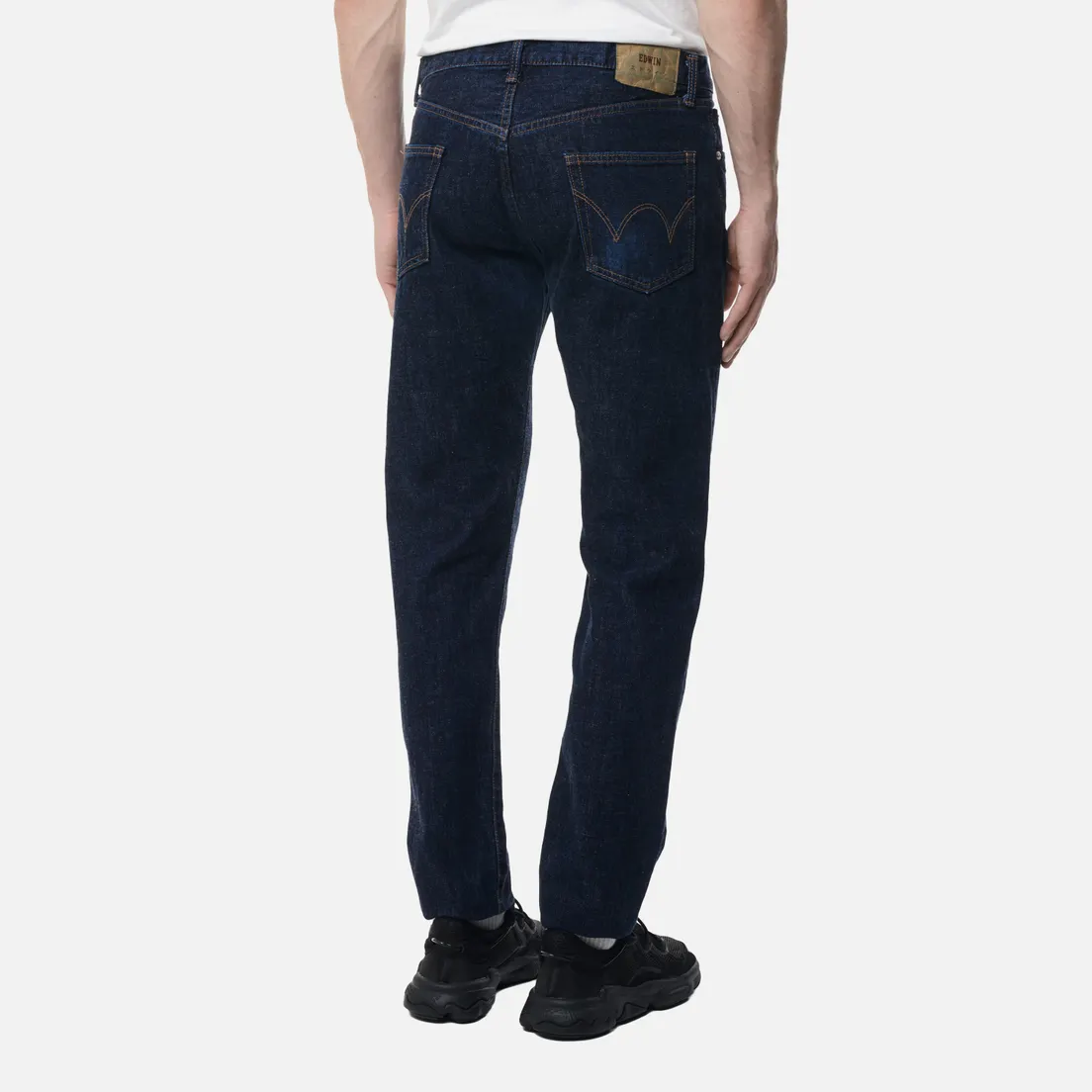 Edwin Мужские джинсы Slim Tapered Nihon Menpu Dark Pure Indigo Rainbow Selvage 13.5 Oz