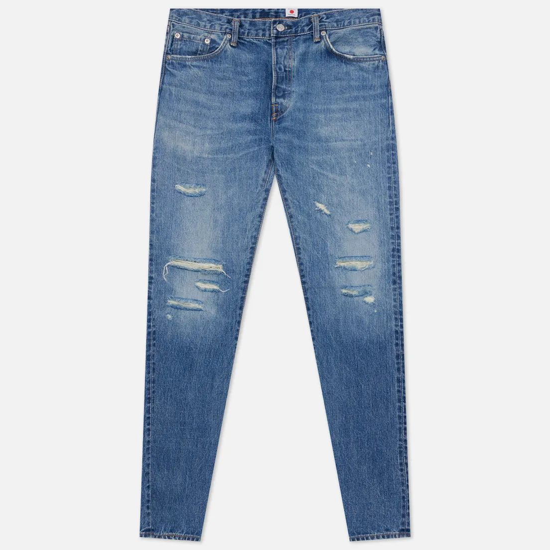 Edwin Мужские джинсы Slim Tapered Nihon Menpu Dark Pure Indigo Rainbow Selvage 13.5 Oz