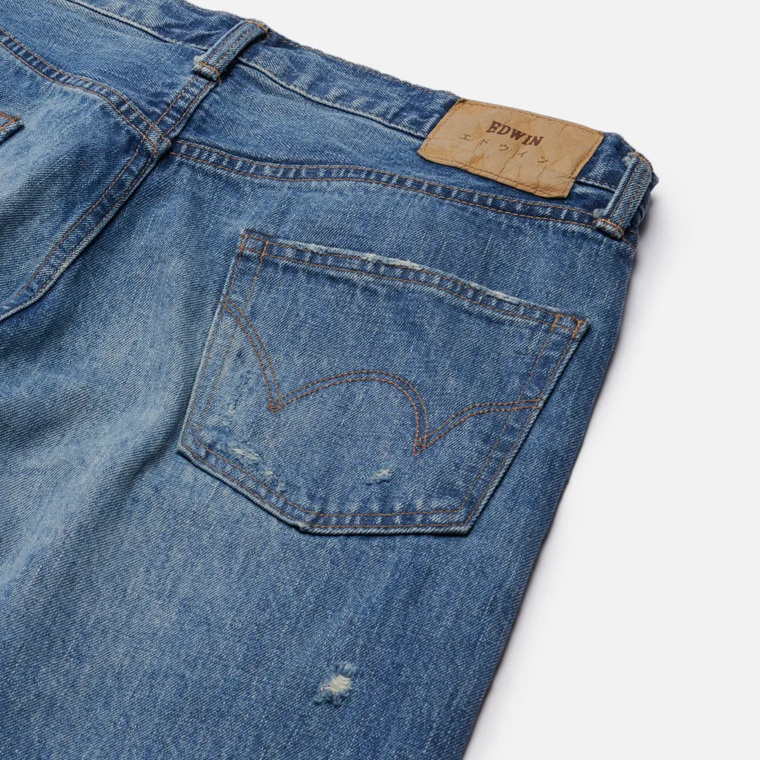 Edwin Мужские джинсы Slim Tapered Nihon Menpu Dark Pure Indigo Rainbow Selvage 13.5 Oz