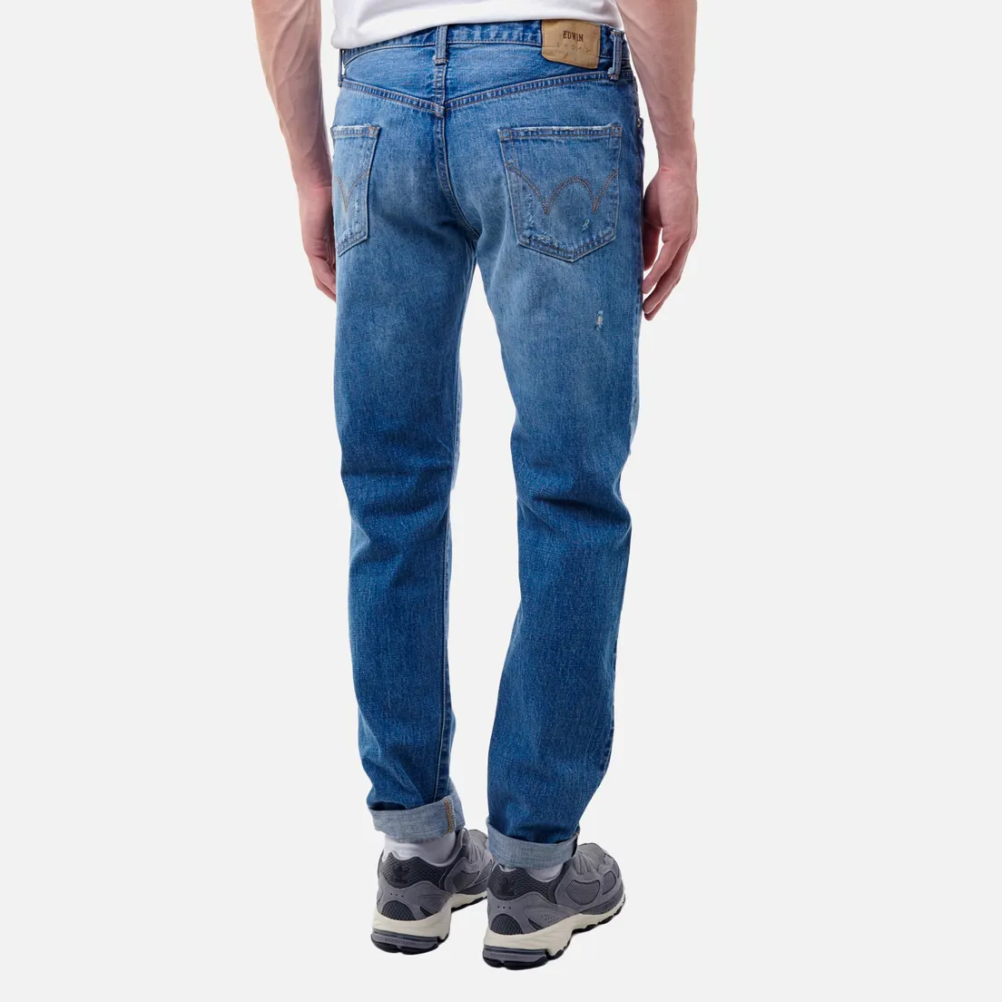 Edwin Мужские джинсы Slim Tapered Nihon Menpu Dark Pure Indigo Rainbow Selvage 13.5 Oz