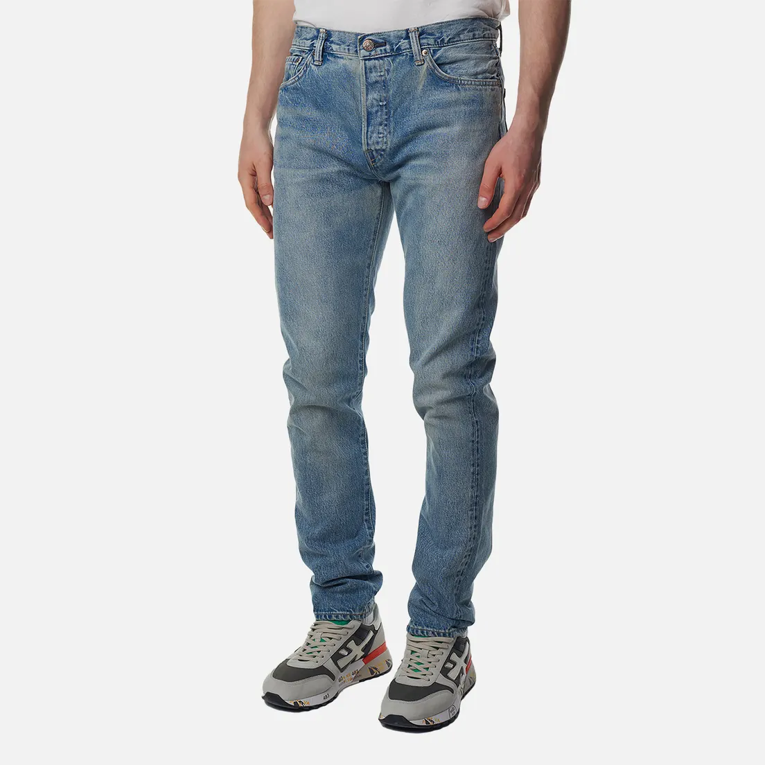 Edwin Мужские джинсы Slim Tapered Kaihara Dark Pure Indigo Rainbow Selvage 13.5 Oz
