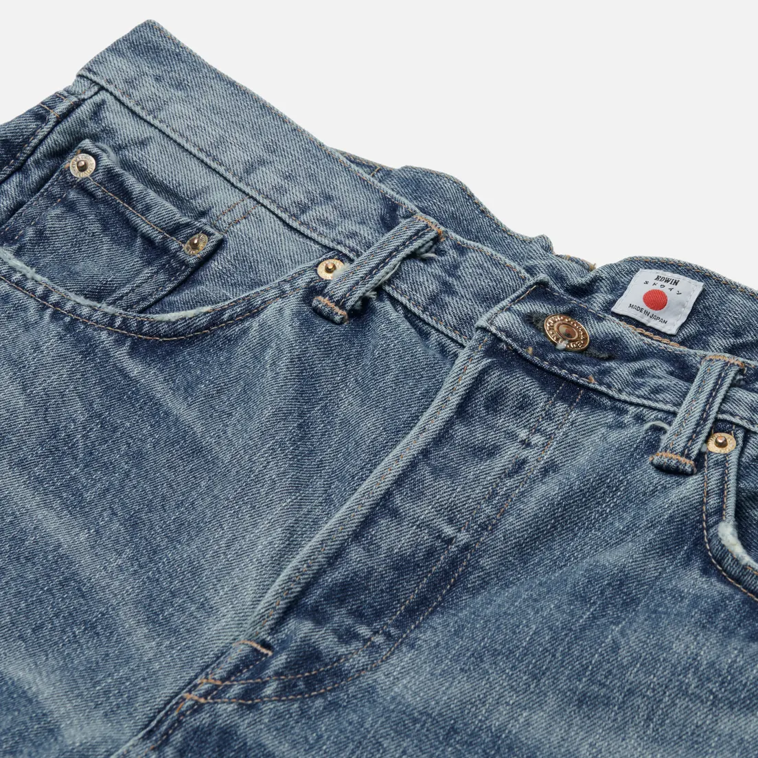 Edwin Мужские джинсы Slim Tapered Kurabo Recycle Denim Red Selvage 14 Oz