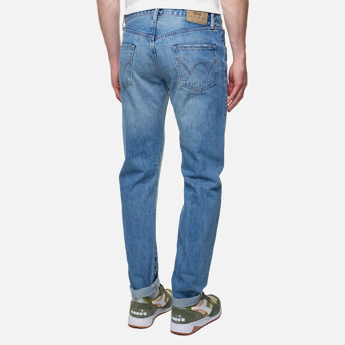Edwin Мужские джинсы Slim Tapered Kurabo Recycle Denim Red Selvage 14 Oz