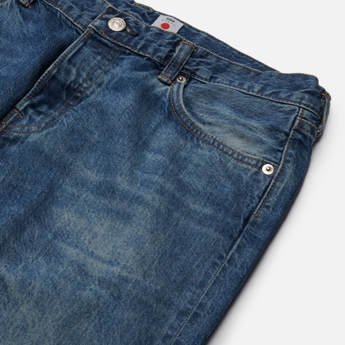 Edwin Мужские джинсы Slim Tapered Kaihara Indigo Blue x White Selvage 11 Oz
