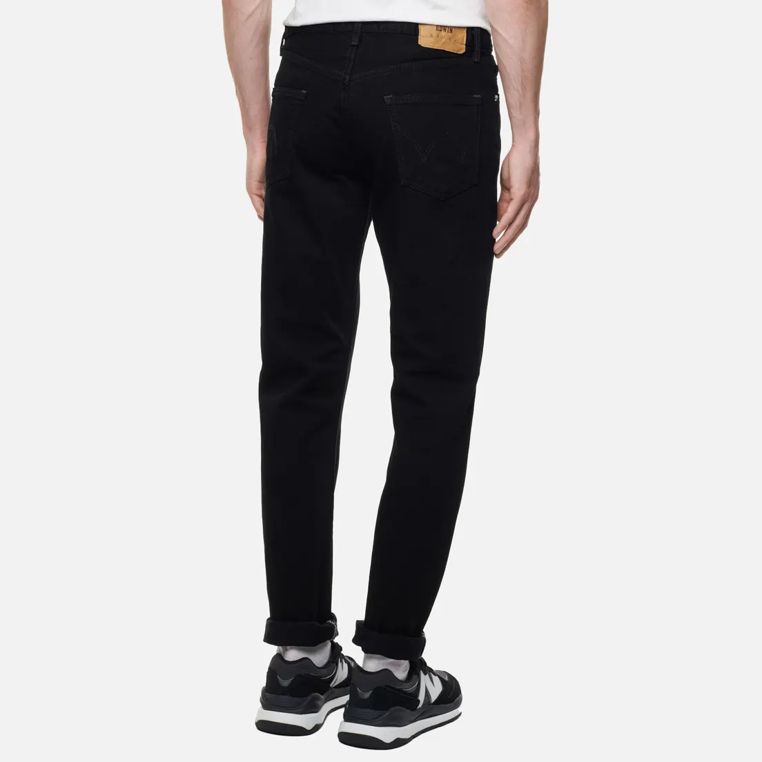 Edwin Мужские джинсы Slim Tapered Kaihara Right Hand Black Denim 13 Oz