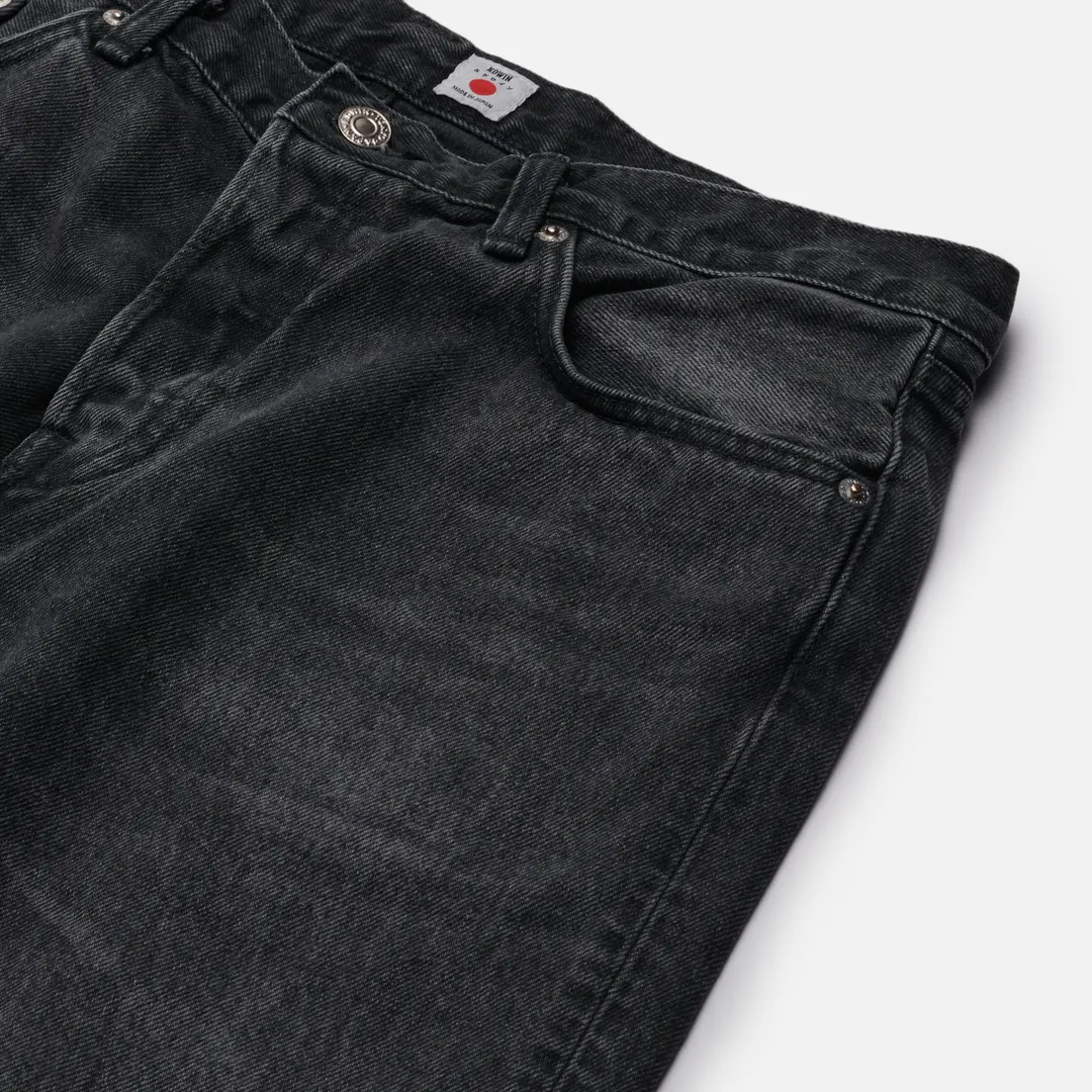 Edwin Мужские джинсы Slim Tapered Kaihara Right Hand Black Denim 13 Oz