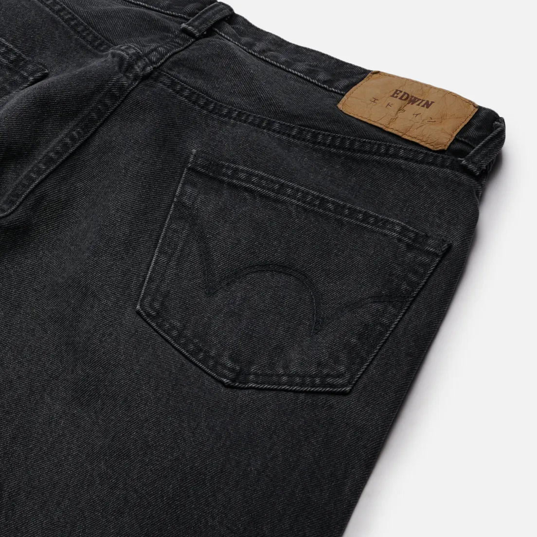 Edwin Мужские джинсы Slim Tapered Kaihara Right Hand Black Denim 13 Oz
