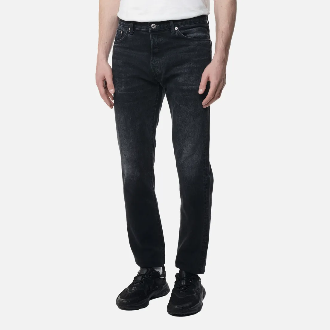Edwin Мужские джинсы Slim Tapered Kaihara Right Hand Black Denim 13 Oz