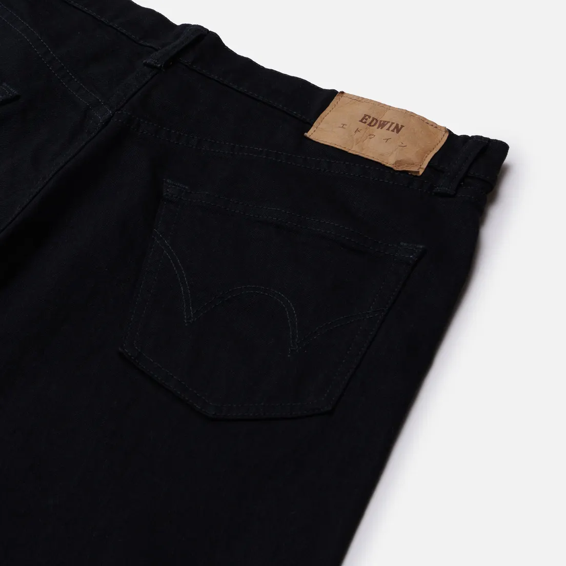 Edwin Мужские джинсы Slim Tapered Kaihara Black x Black Stretch Denim 12.5 Oz