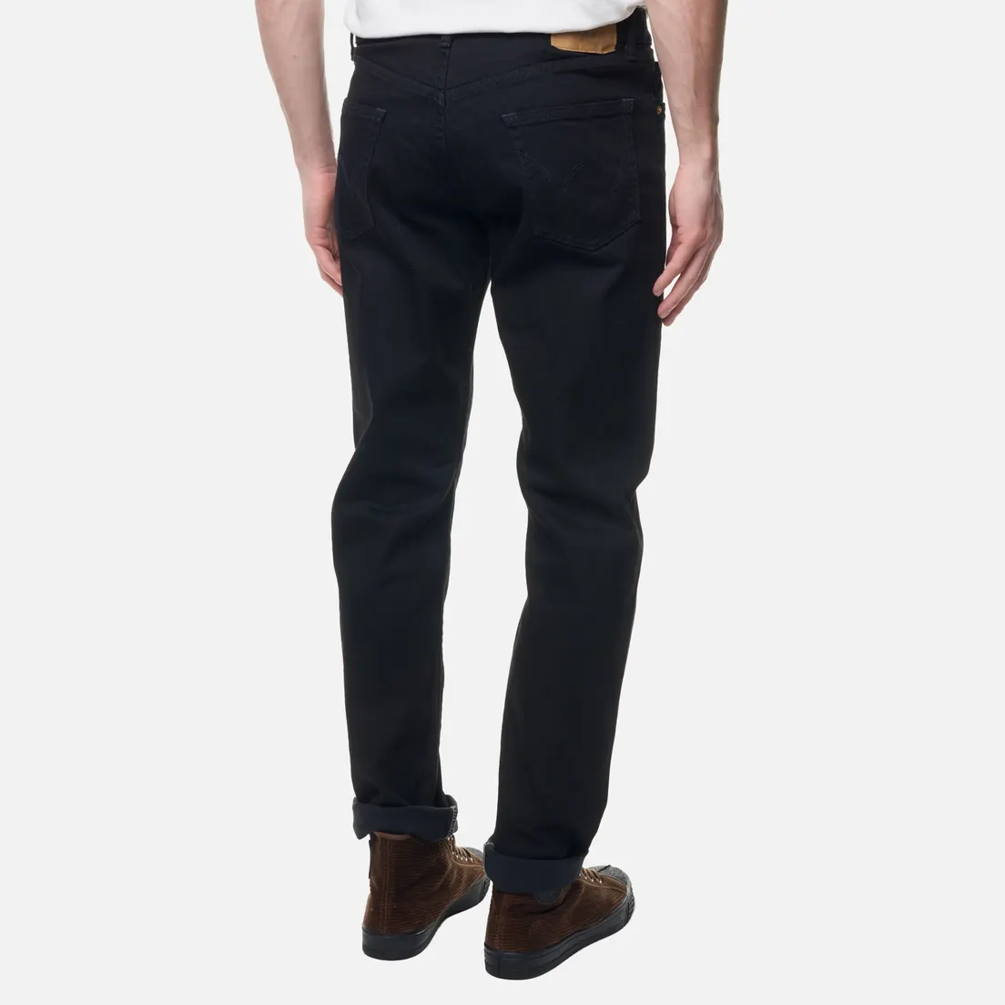 Edwin Мужские джинсы Slim Tapered Kaihara Black x Black Stretch Denim 12.5 Oz