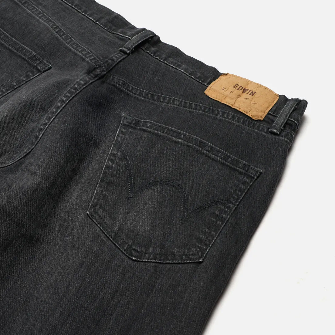 Edwin Мужские джинсы Slim Tapered Kaihara Black x Black Stretch Denim 12.5 Oz