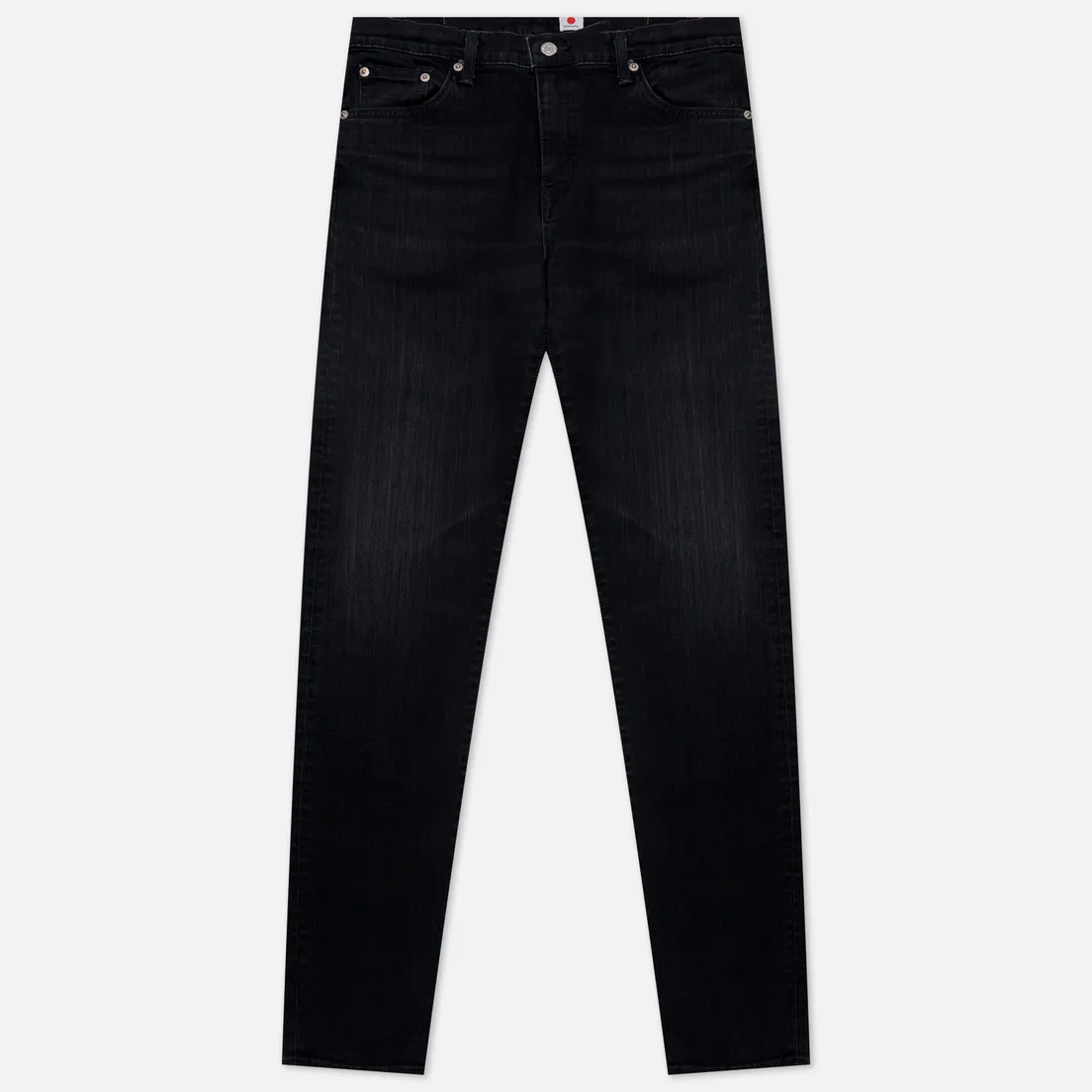 Edwin Мужские джинсы Slim Tapered Kaihara Black x Black Stretch Denim 12.5 Oz
