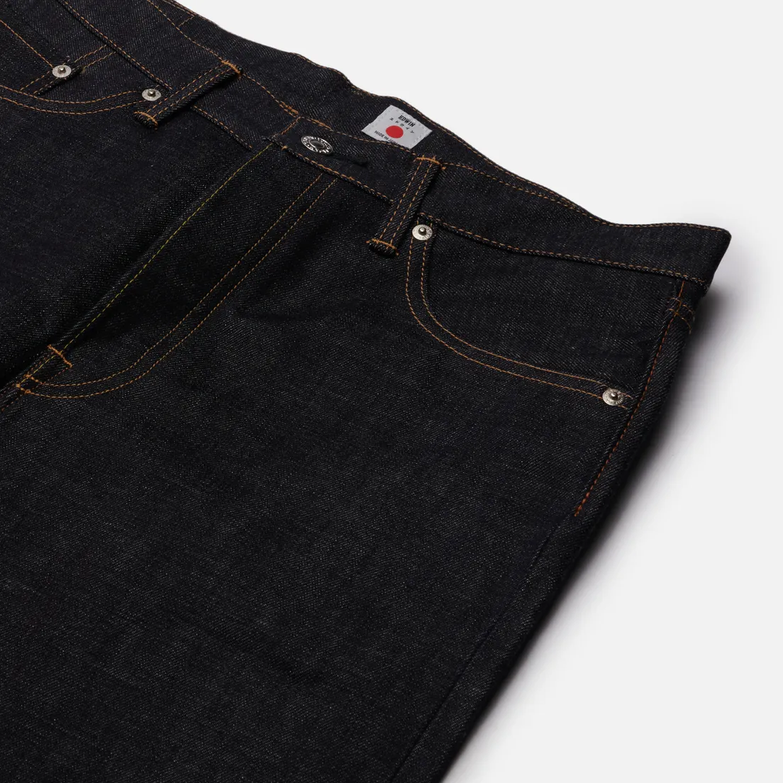 Edwin Мужские джинсы Loose Straight Nihon Menpu Dark Pure Indigo Rainbow Selvage 13.5 Oz