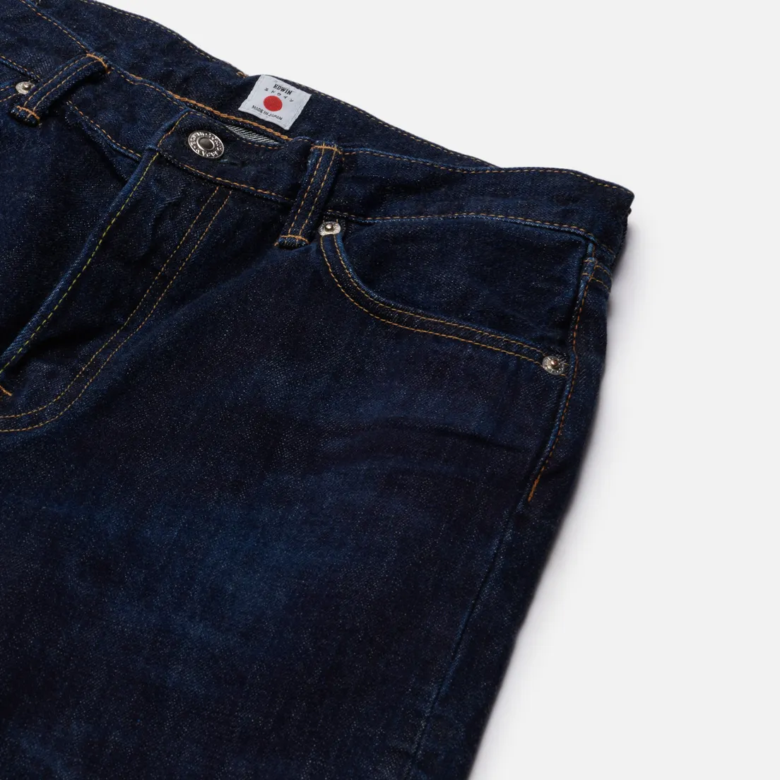 Edwin Мужские джинсы Loose Straight Nihon Menpu Dark Pure Indigo Rainbow Selvage 13.5 Oz
