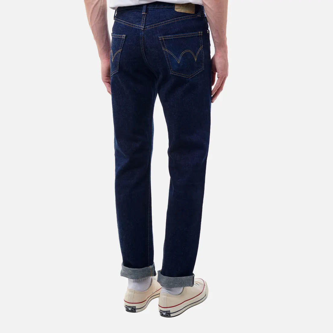 Edwin Мужские джинсы Loose Straight Nihon Menpu Dark Pure Indigo Rainbow Selvage 13.5 Oz