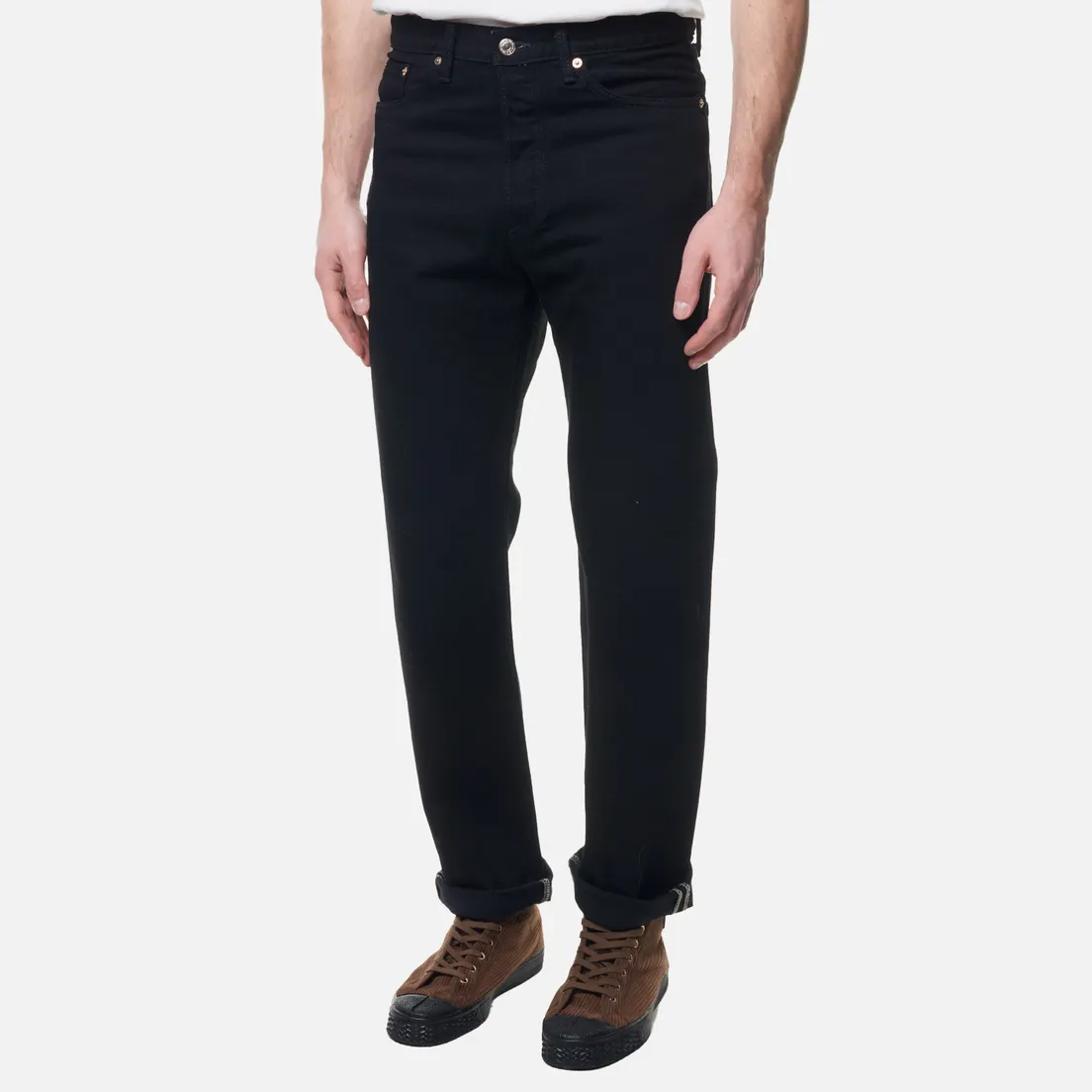 Edwin Мужские джинсы Loose Straight Kaihara Right Hand Black Denim 13 Oz