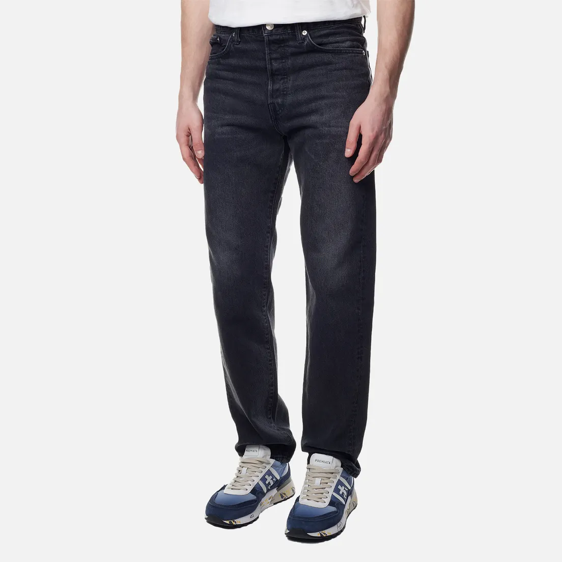 Edwin Мужские джинсы Loose Straight Kaihara Right Hand Black Denim 13 Oz