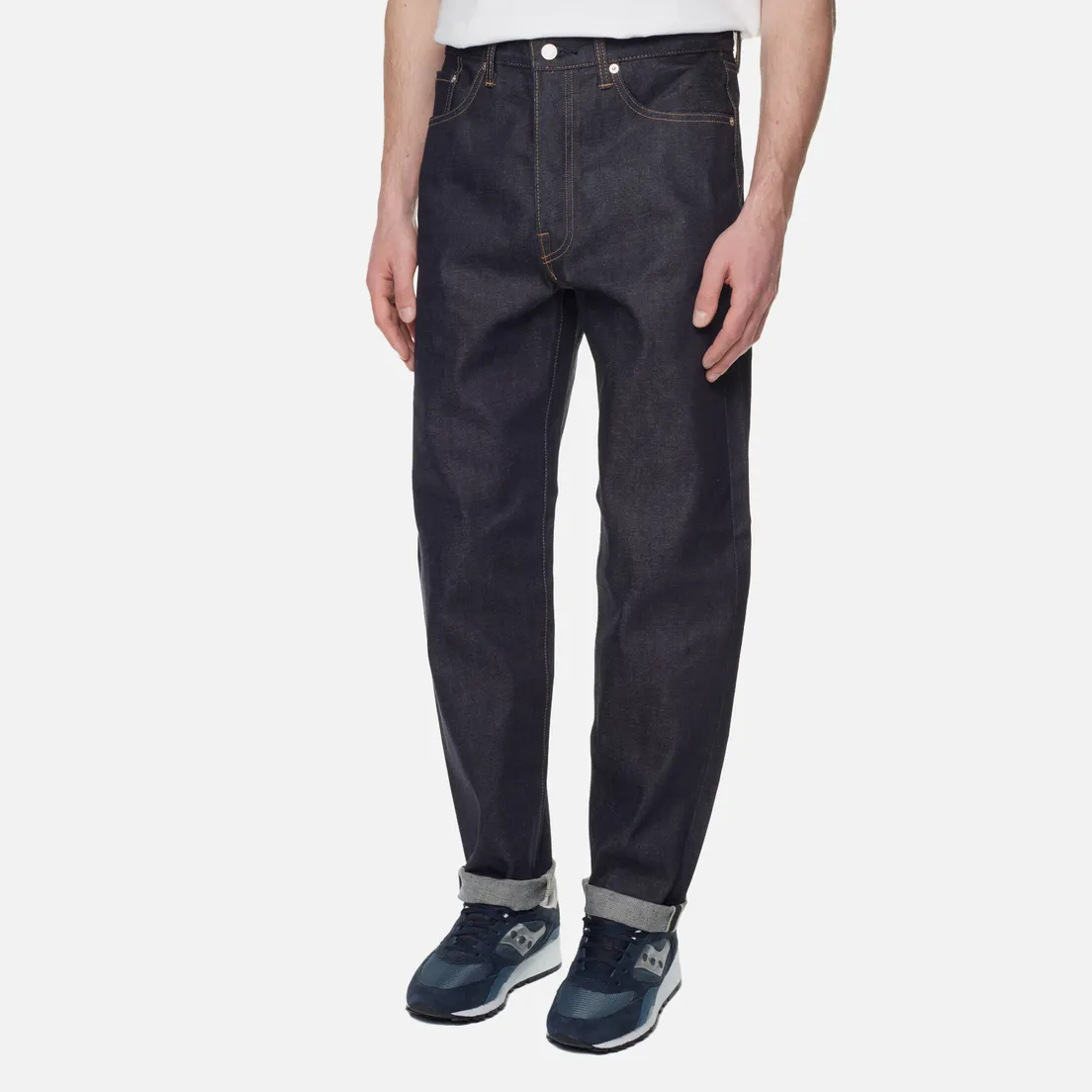 Edwin Мужские джинсы Loose Tapered Kaihara Dark Pure Indigo Rainbow Selvage 13.5 Oz