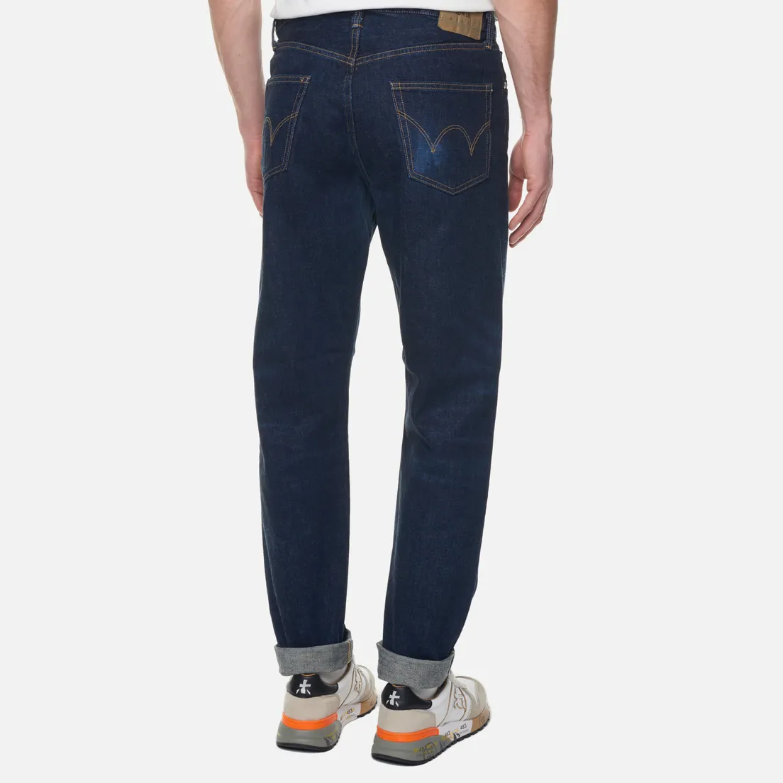 Edwin Мужские джинсы Loose Tapered Nihon Menpu Dark Pure Indigo Rainbow Selvage 13.5 Oz