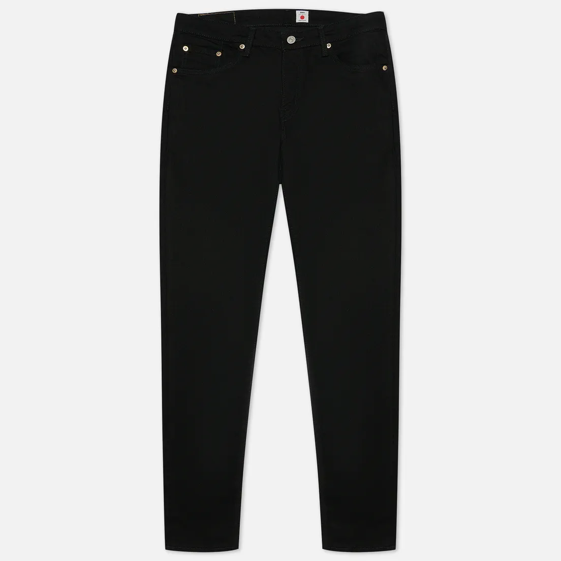 Edwin Мужские джинсы Skinny Kaihara Black x Black Stretch Denim 12.5 Oz