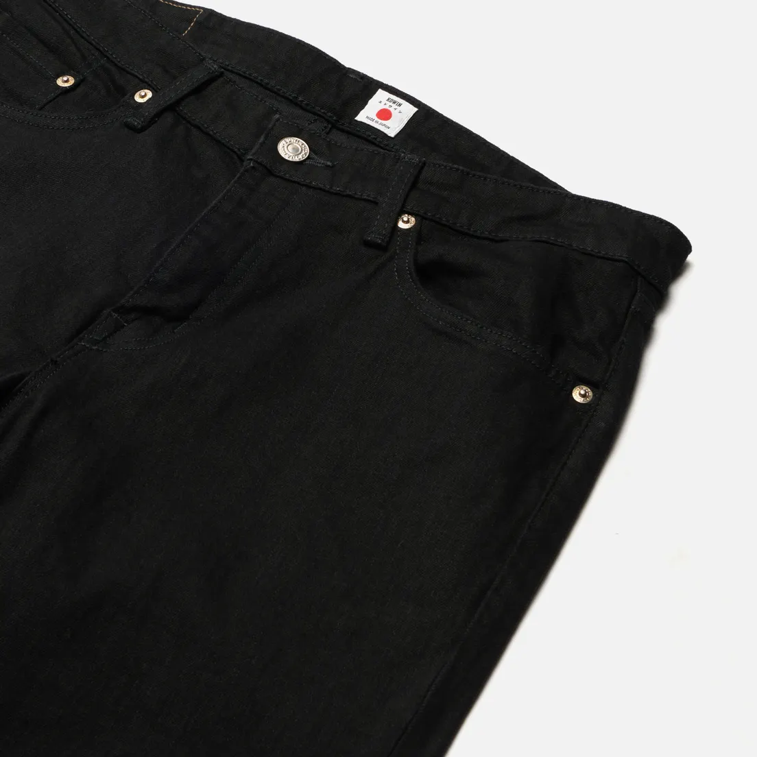 Edwin Мужские джинсы Skinny Kaihara Black x Black Stretch Denim 12.5 Oz