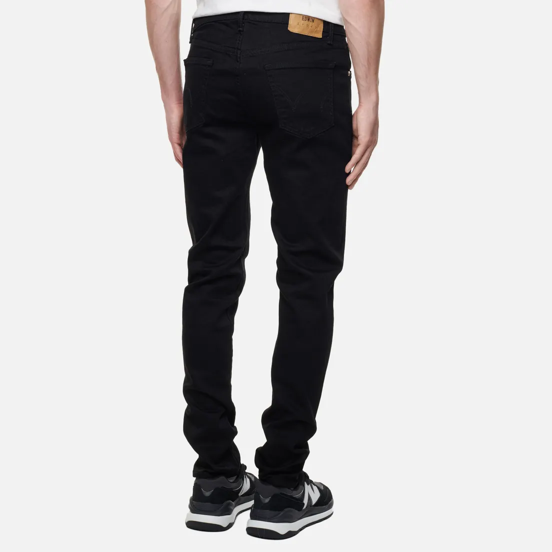 Edwin Мужские джинсы Skinny Kaihara Black x Black Stretch Denim 12.5 Oz