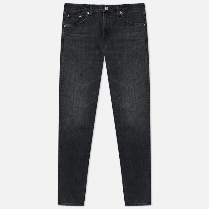 Мужские джинсы Edwin, цвет чёрный, размер 38/32 I030706.89.IJ Skinny Kaihara Black x Black Stretch Denim 12.5 Oz - фото 1
