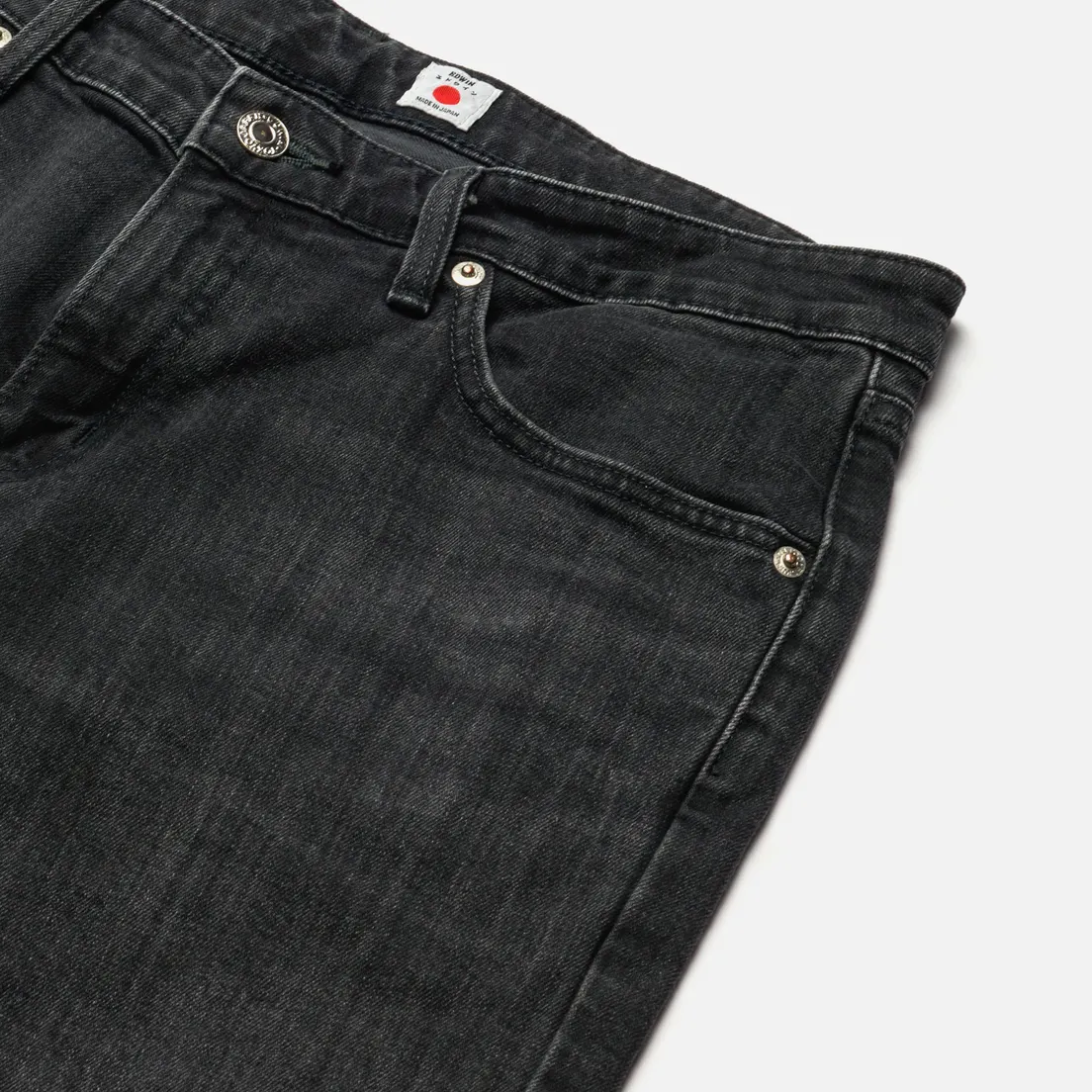 Edwin Мужские джинсы Skinny Kaihara Black x Black Stretch Denim 12.5 Oz
