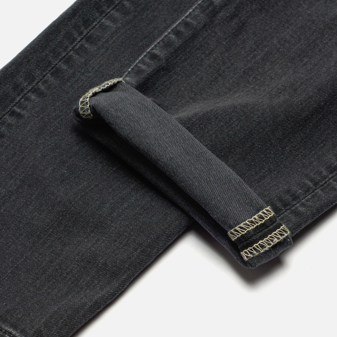 Мужские джинсы Edwin, цвет чёрный, размер 38/32 I030706.89.IJ Skinny Kaihara Black x Black Stretch Denim 12.5 Oz - фото 4