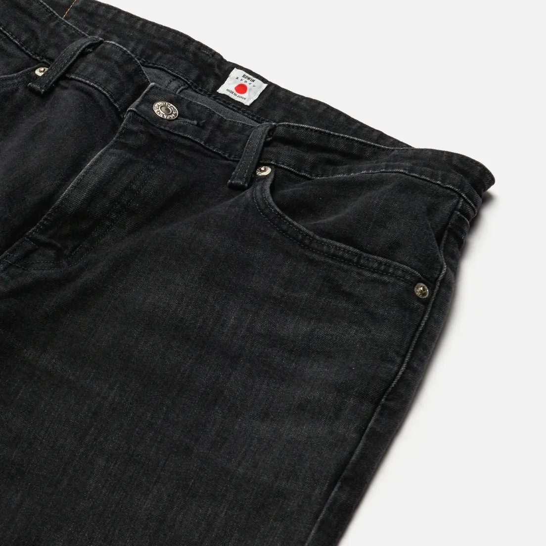 Edwin Мужские джинсы Skinny Kaihara Black x Black Stretch Denim 12.5 Oz