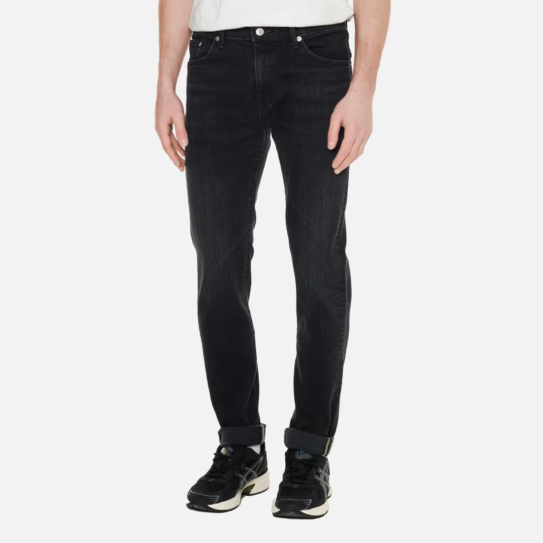Edwin Мужские джинсы Skinny Kaihara Black x Black Stretch Denim 12.5 Oz