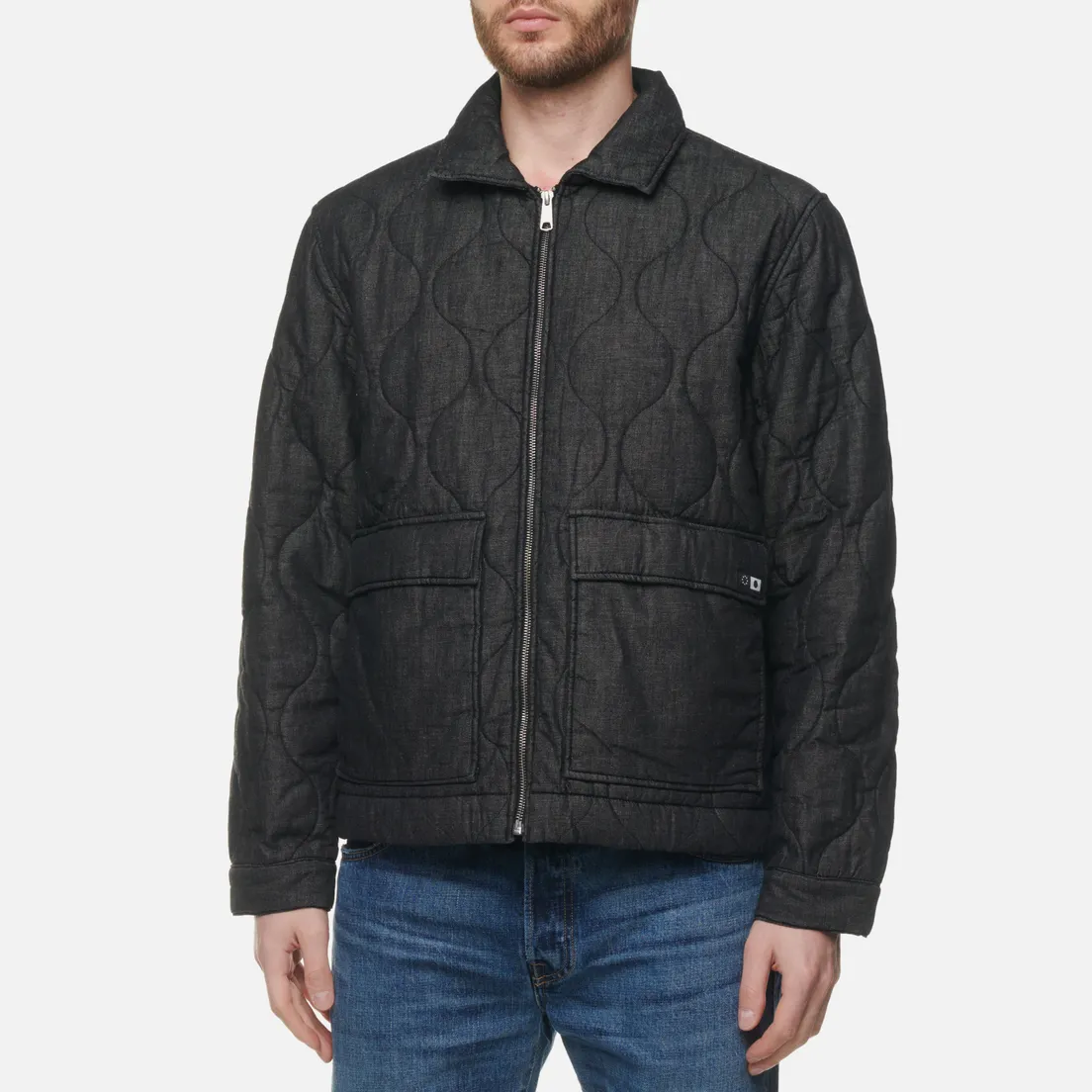 Edwin Мужская джинсовая куртка Scott Putnam Black Denim 6.5 Oz