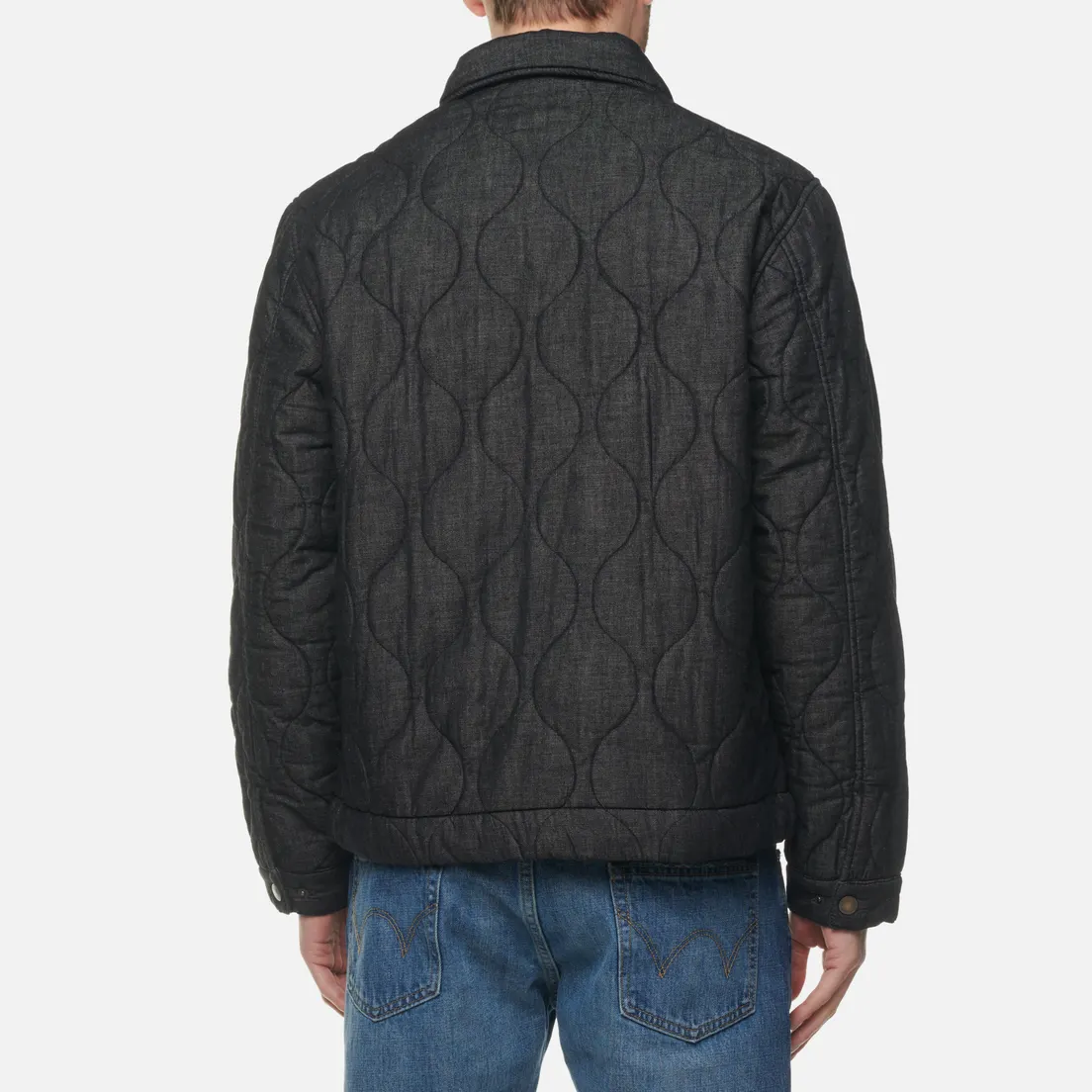 Edwin Мужская джинсовая куртка Scott Putnam Black Denim 6.5 Oz