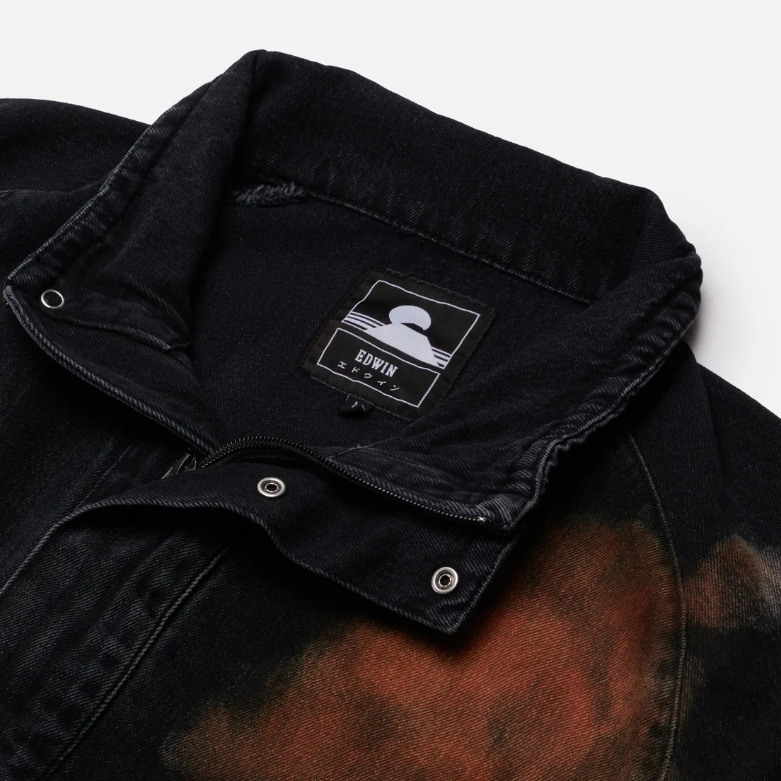 Edwin Мужская куртка анорак Crax Pop-Over Pembroke Black Denim 13.56 Oz