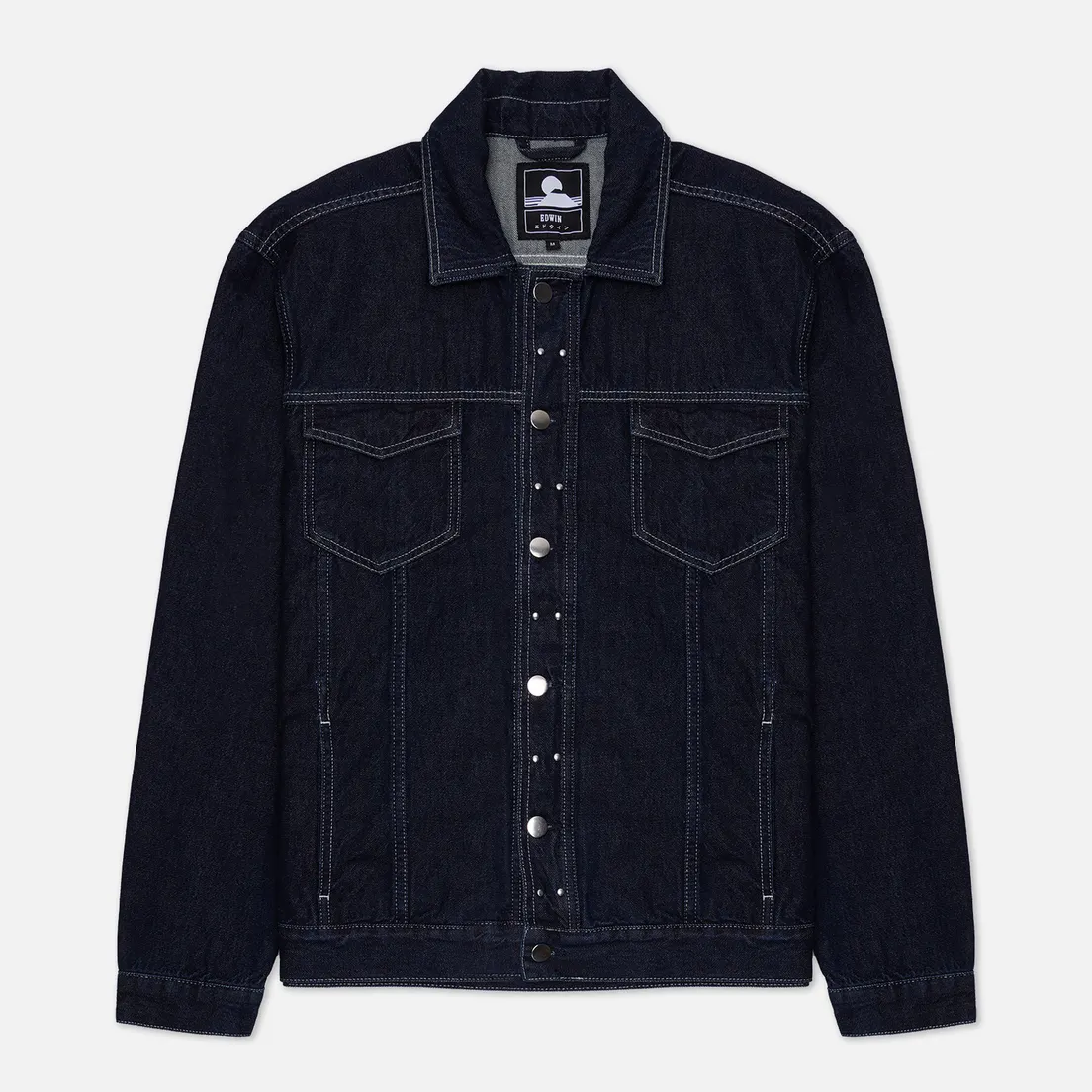 Edwin Мужская джинсовая куртка Spur Platinum Blue Denim 12.25 Oz