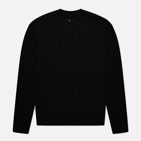 фото Мужской свитер edwin twisted crew neck, цвет чёрный, размер l