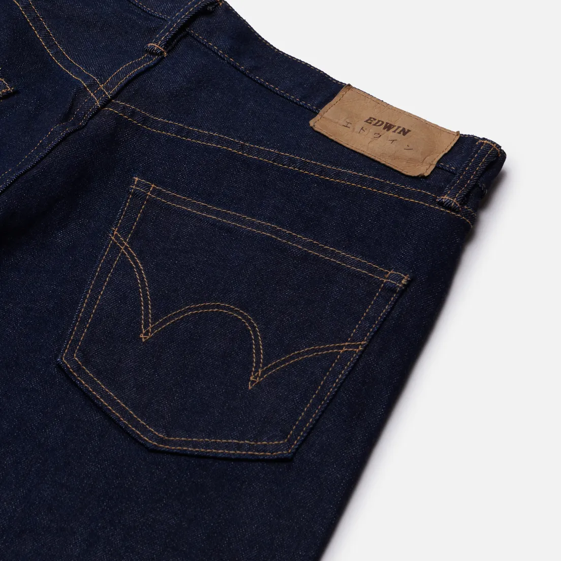Edwin Мужские джинсы Loose Tapered Kaihara Blue Stretch Denim Green x White Selvage 12.5 Oz