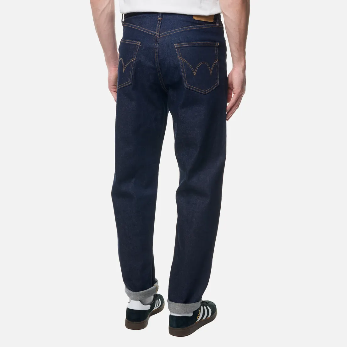 Edwin Мужские джинсы Loose Tapered Kaihara Blue Stretch Denim Green x White Selvage 12.5 Oz