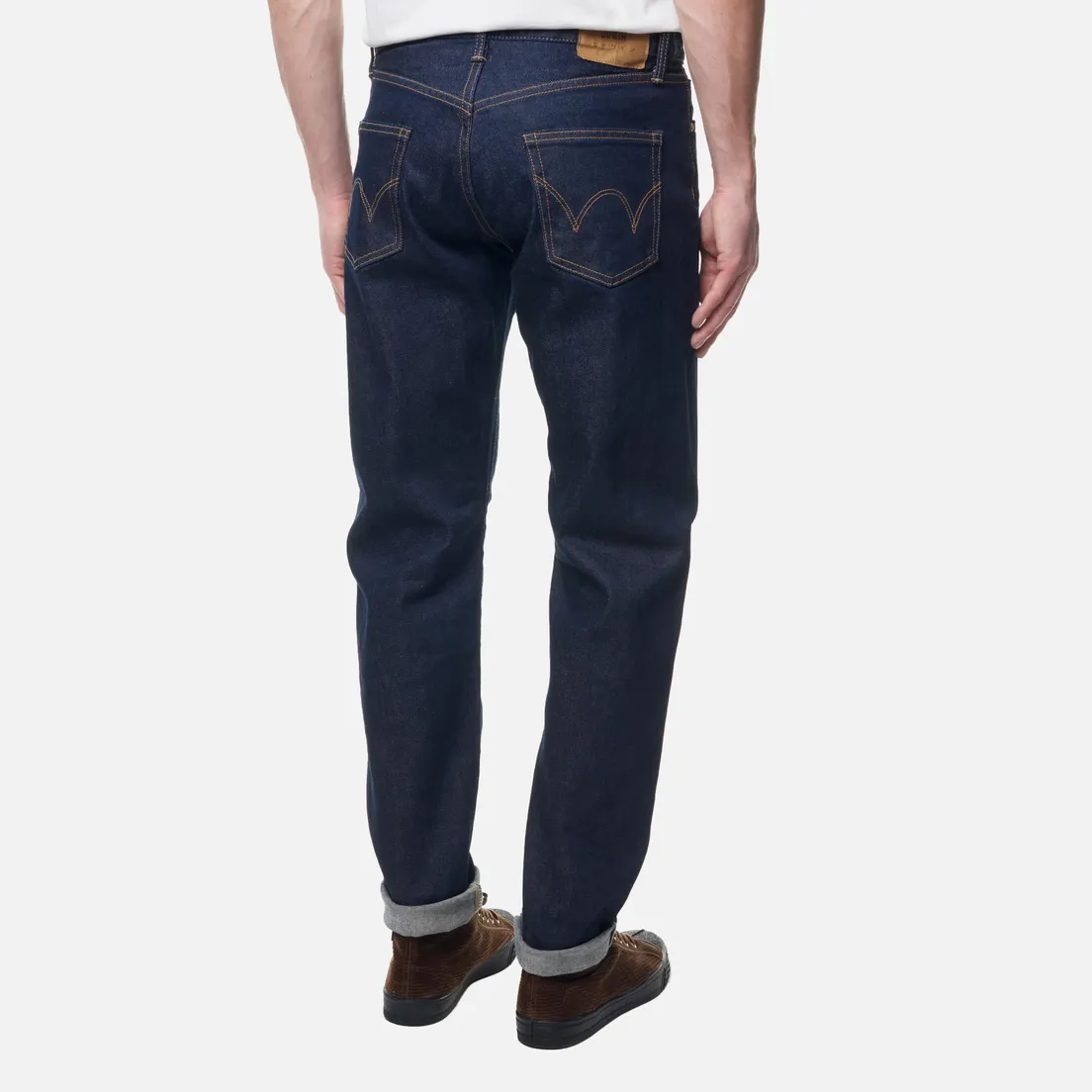 Edwin Мужские джинсы Regular Tapered Kaihara Blue Stretch Denim Green x White Selvage 12.5 Oz