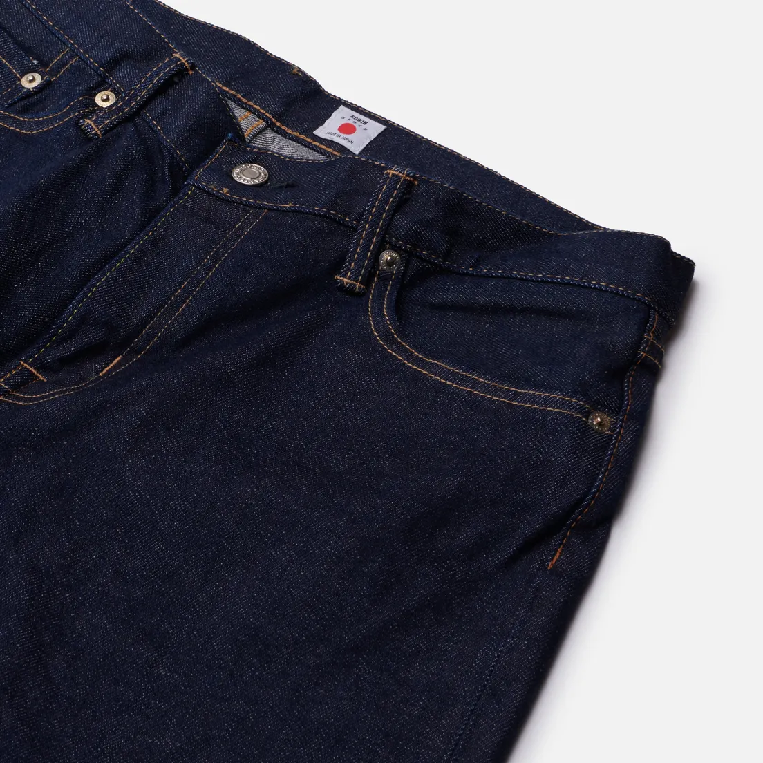 Edwin Мужские джинсы Regular Tapered Kaihara Blue Stretch Denim Green x White Selvage 12.5 Oz
