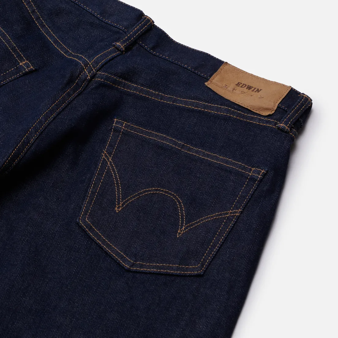 Edwin Мужские джинсы Regular Tapered Kaihara Blue Stretch Denim Green x White Selvage 12.5 Oz