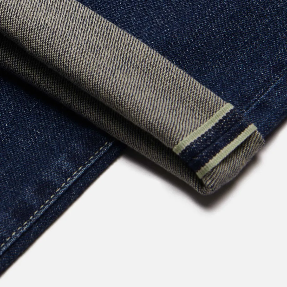 Edwin Мужские джинсы Regular Tapered Kaihara Blue Stretch Denim Green x White Selvage 12.5 Oz