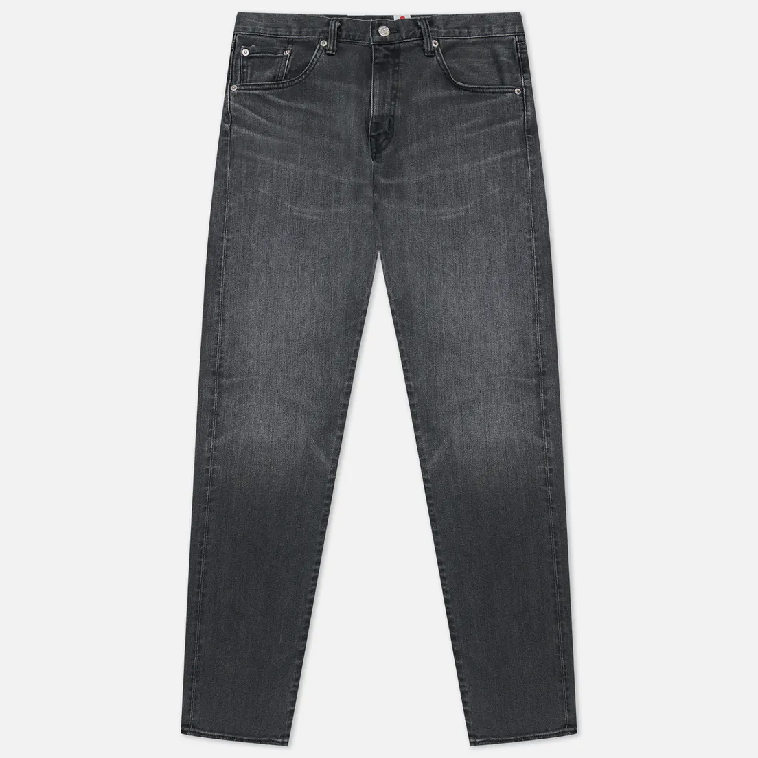Edwin Мужские джинсы Slim Tapered Kaihara Black x Black Stretch Denim Green x White Selvage 12.5 Oz