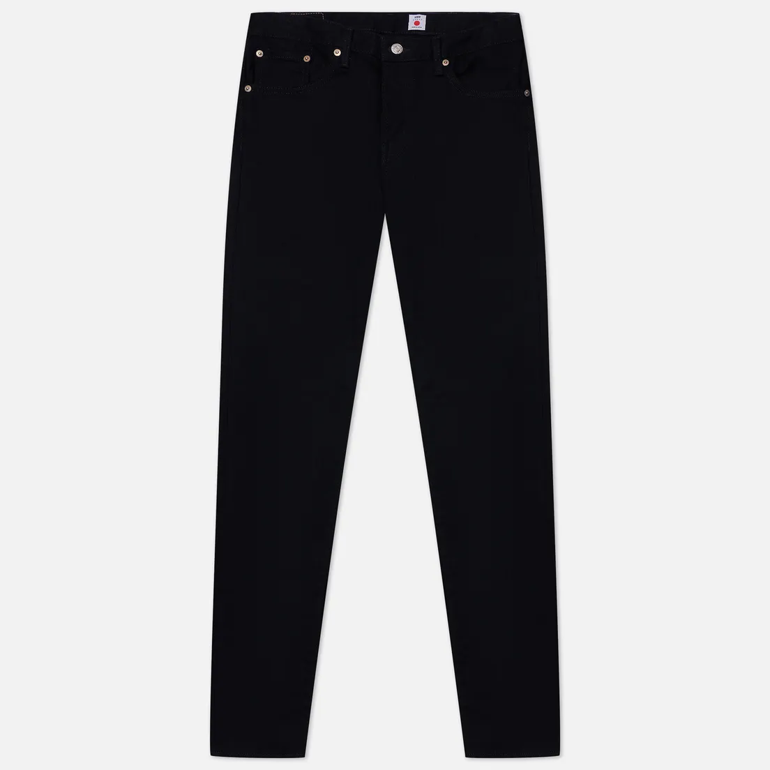 Edwin Мужские джинсы Skinny Kaihara Black x Black Stretch Green x White Selvage 12.5 Oz